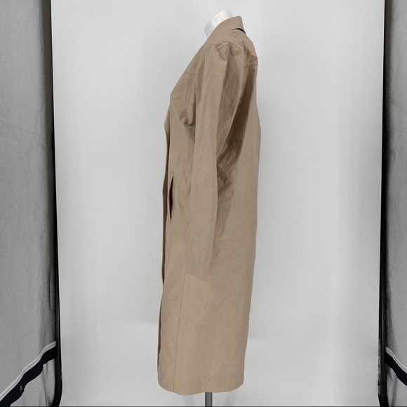 BECKEN Oversize Lightweight Silk Long Coat Size XS - Picture 4 of 8